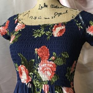 Blue floral dress